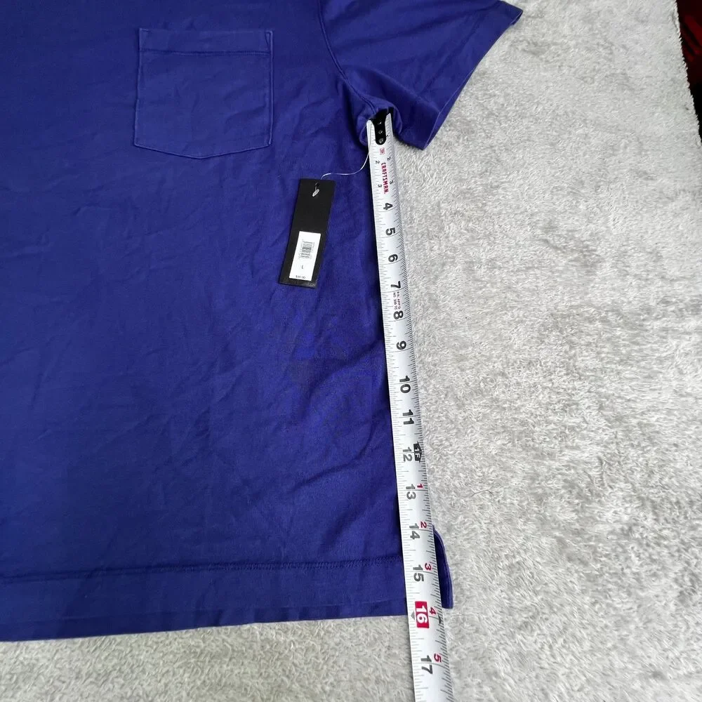 Banana Republic Authentic T-Shirt Mens Large Cobalt Blue Supima Cotton Pocket